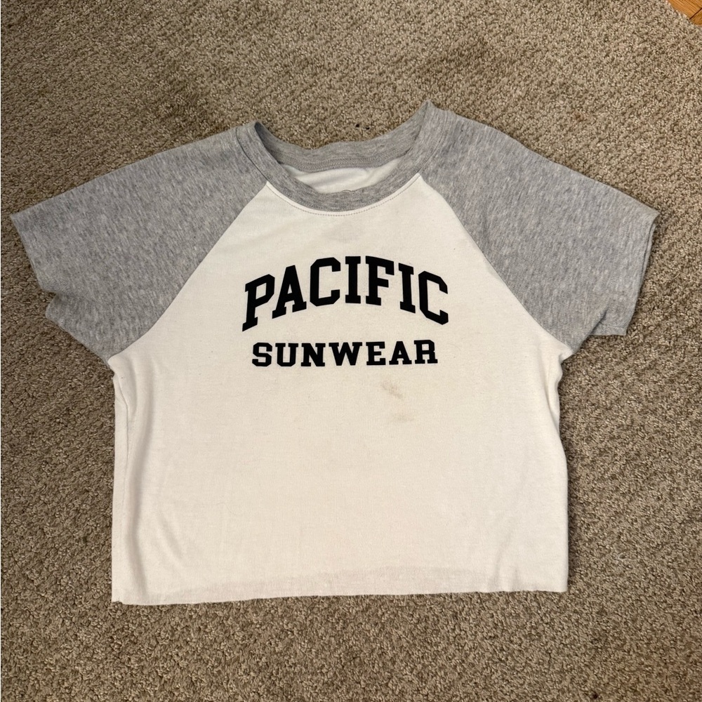 PacSun Gray and White Short Sleeve Tees